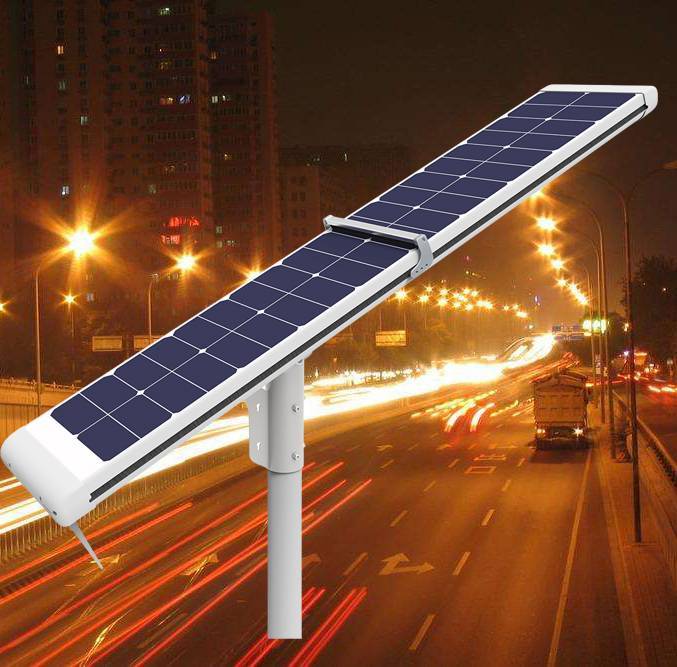 New Design 6000lm Integration Solar Street Light  With Auto Cleaning System  Robotic Cleaning All In One Solar Street